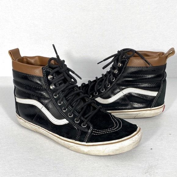 Vans Sk8-Hi Scotchguard Black and Tan High-Top Sneakers size 10.5 - Picture 1 of 12